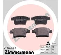 ZIMMERMANN Bremsbelagsatz, Scheibenbremse 24260.165.2 für FORD JAGUAR