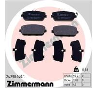 ZIMMERMANN Bremsbelagsatz, Scheibenbremse 24298.140.1 für ABARTH FIAT MAZDA