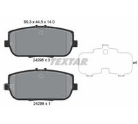 Bremsbeläge 2429801 TEXTAR für MAZDA FIAT ABARTH