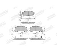 Bremsbeläge 573467J JURID für ISUZU D-MAX I D-MAX II Pritsche/Fahrgestell