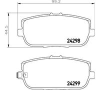 Bremsbelagsatz Scheibenbremse Hella 8DB 355 006-781 für Fiat Ford Mazda Ferrari
