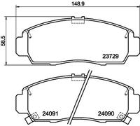 Bremsbeläge 8DB 355 009-771 HELLA für HONDA CIVIC VII Hatchback STREAM