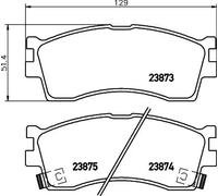 Bremsbeläge 8DB 355 010-251 HELLA für KIA SEPHIA Stufenheck SEPHIA CLARUS