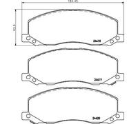 Bremsbelagsatz mit Verschleißwarnung 17,2 mm HELLA für u.a. OPEL INSIGNIA