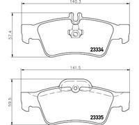 HELLA PAGID 8DB 355 018-751 Bremsbelagsatz - T5155 - Dicke/Stärke: 16.8mm - Bremssystem: Teves - für Verschleißwarnanzeiger vorbereitet - für u.a. BRABUS / MERCEDES-BENZ