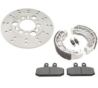 Bremsbeläge, Bremsbacken, Bremsscheibe Satz Vorne Hinten passend für Honda Bali SJ 50 AF32 1993-2002 - Neuer Satz Bremsklötze, Bremsscheibe & Bremsbacken