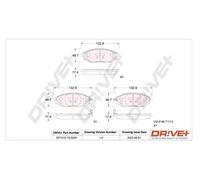 Bremsbeläge DP1010.10.0220 Drve+ für CHEVROLET SPARK