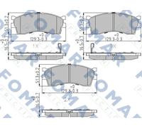 Bremsbeläge FO 907081 FOMAR Friction für KIA CLARUS SHUMA I CLARUS Kombi