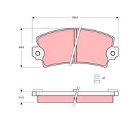 Bremsbeläge GDB149 TRW für RENAULT TALBOT ALPINE FIAT LOTUS