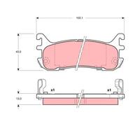 Bremsbeläge GDB3129 TRW für MAZDA MX-5 I MX-5 II