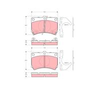 Bremsbeläge GDB3252 TRW für MAZDA DEMIO
