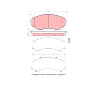 Bremsbeläge GDB3326 TRW für MAZDA MPV II