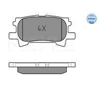 1x Bremsbelagsatz, Scheibenbremse MEYLE 025 239 6715 passend für TOYOTA LEXUS