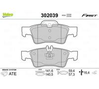 VALEO Bremsbelagsatz Essential 302039, 4er Set Hinterachse - ECE-R90 zertifiziert