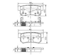Bremsbeläge Hinterachse J3610401 NIPPARTS für SSANGYONG DAEWOO HYUNDAI