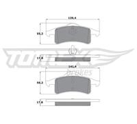 TOMEX BRAKES Bremsbelagsatz, Scheibenbremse tx1490 Hinterachse für JEEP