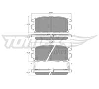 Bremsbeläge Hinterachse TX 16-43 TOMEX Brakes für CHEVROLET OPEL PONTIAC SATURN