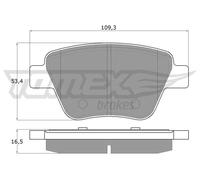Bremsbeläge Hinterachse TX 16-59 TOMEX Brakes für VW SKODA AUDI SEAT