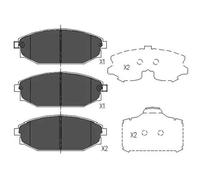 Bremsbelagsatz, Scheibenbremse KAVO PARTS KBP-3014