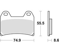 BREMSBELÄGE KH244 BIO FÜR APRILIA PEGASO 650 05-10, BMW F 800 GT / R / S / ST 08