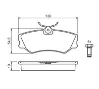 Bremsbeläge Low-Metallic 0 986 460 941 BOSCH für VW TRANSPORTER T4 Bus
