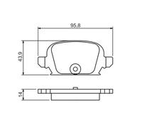Bremsbeläge Low-Metallic 0 986 494 340 BOSCH für OPEL TIGRA TwinTop