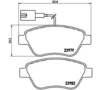 Bremsbeläge P 23 140 BREMBO für CITROËN FIAT PEUGEOT