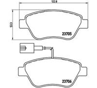 Bremsbeläge P 23 141 BREMBO für CITROËN FIAT PEUGEOT ALFA ROMEO