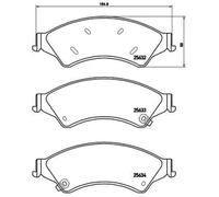 Bremsbelagsatz, Scheibenbremse Vorderachse Brembo P 24 153X