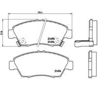 Bremsbeläge P 28 023 BREMBO für HONDA CIVIC V Hatchback CIVIC VI Hatchback