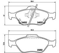 Bremsbeläge P 83 085 BREMBO für TOYOTA DAIHATSU