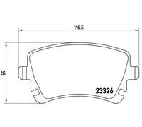 BREMBO Bremsbelagsatz, Scheibenbremse P 85 083