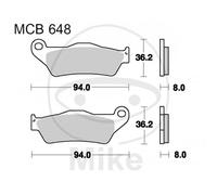 Bremsbelagsatz TRW MCB648EC