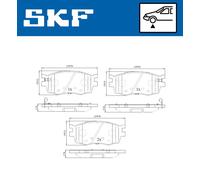 SKF Bremsbelagsatz VKBP 80201 A Scheibenbremse vorne passend für HYUNDAI KIA