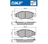Bremsbeläge VKBP 80212 SKF für PEUGEOT RENAULT NISSAN CITROËN