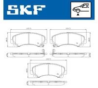 SKF Bremsbelagsatz, Scheibenbremse vorne rechts links für CHEVROLET ISUZU VKBP 80233 A