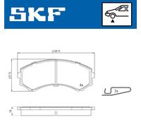Bremsbeläge VKBP 80252 A SKF für MITSUBISHI MAZDA