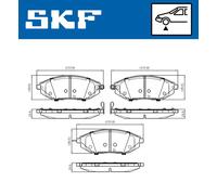 Bremsbeläge VKBP 80305 A SKF für CHEVROLET SPARK