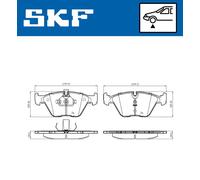 Bremsbeläge VKBP 80548 SKF für BMW 5 5 Touring