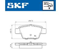 Bremsbeläge VKBP 90315 SKF für FIAT ALFA ROMEO LANCIA