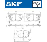 Bremsbeläge VKBP 90483 A SKF für NISSAN HYUNDAI KIA