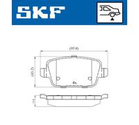 Bremsbeläge VKBP 90498 SKF für LAND ROVER FREELANDER 2 FREELANDER 2 VAN