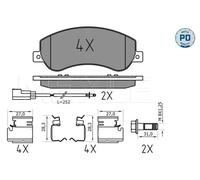 Meyle | Bremsbelagsatz, Scheibenbremse | 025 244 8419/PD