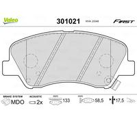 Valeo Bremsbelagsatz Essential 301021, 4er Set Vorderachse - ECE-R90 zertifiziert