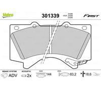 Valeo Bremsbelagsatz ESSENTIAL 301339 Scheibenbremse Vorderachse passend für Toyota, Lexus