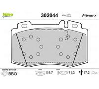 VALEO Bremsbelagsatz, Scheibenbremse ESSENTIAL 302044