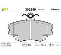 Valeo Bremsbelagsatz Essential 302259 – 4er-Set Vorderachse – ECE-R90 zertifiziert