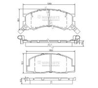 Bremsbeläge Vorderachse J3602050 NIPPARTS für TOYOTA PREVIA I