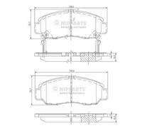 Bremsbeläge Vorderachse J3604051 NIPPARTS für HONDA ACCORD IX Stufenheck FR-V