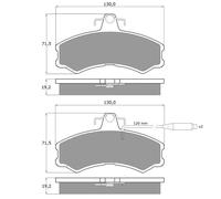 Bremsbeläge Vorderachse TX 10-46 TOMEX Brakes für CITROËN FIAT PEUGEOT VW